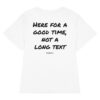 Here for a good time, not a long text Women's Fitted T-Shirt Here for a good time, not a long text Women's T-Shirt in white