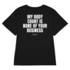 My body count is none of your business Women's T-Shirt in black