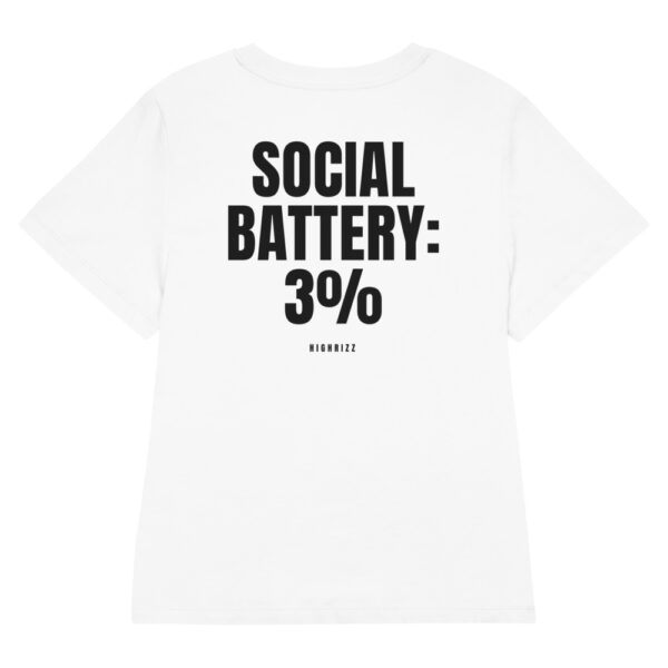 Social battery: 3% Women's T-Shirt in white