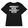 Chronically online, occasionally outside Women's T-Shirt in black