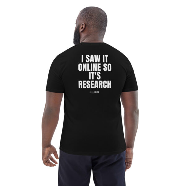 I saw it online so it's research T-Shirt in black