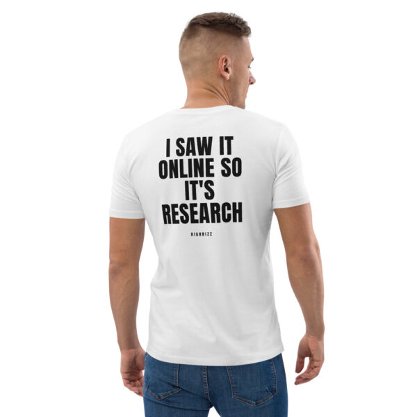 I saw it online so it's research T-Shirt in white