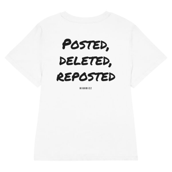 Posted, deleted, reposted Women's Fitted T-Shirt Posted, deleted, reposted Women's T-Shirt in white