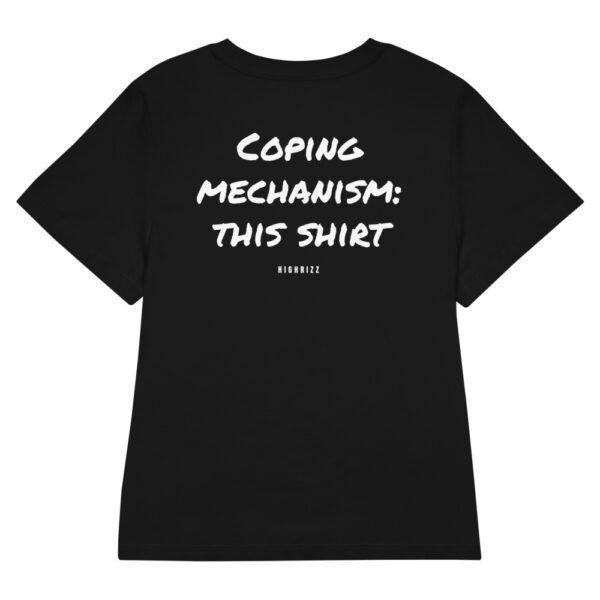 Coping mechanism: this shirt Women's Fitted T-Shirt Coping mechanism: this shirt Women's T-Shirt in black