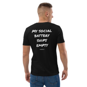 My social battery ships empty Men's T-Shirt in black