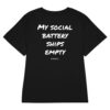 My social battery ships empty Women's T-Shirt My social battery ships empty Women's T-Shirt in black