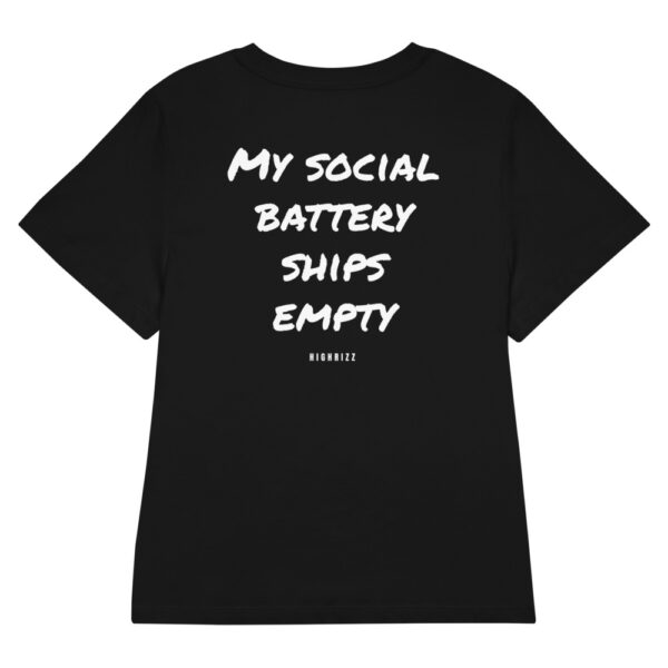 My social battery ships empty Women's T-Shirt My social battery ships empty Women's T-Shirt in black