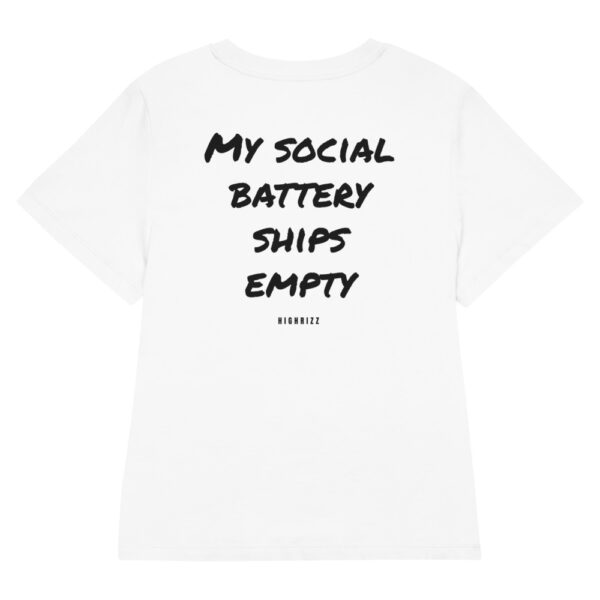 My social battery ships empty Women's T-Shirt My social battery ships empty Women's T-Shirt in white