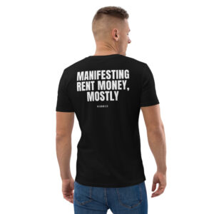 Manifesting rent money, mostly Men's T-Shirt in black