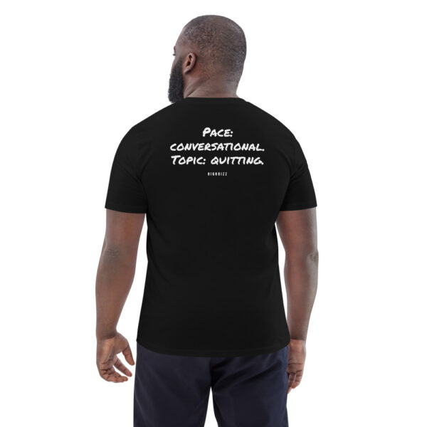 Pace: conversational. Topic: quitting. Men's T-Shirt Pace: conversational. Topic: quitting. Men's T-Shirt in black
