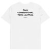 Pace: conversational. Topic: quitting. Men's T-Shirt Pace: conversational. Topic: quitting. Men's T-Shirt in white